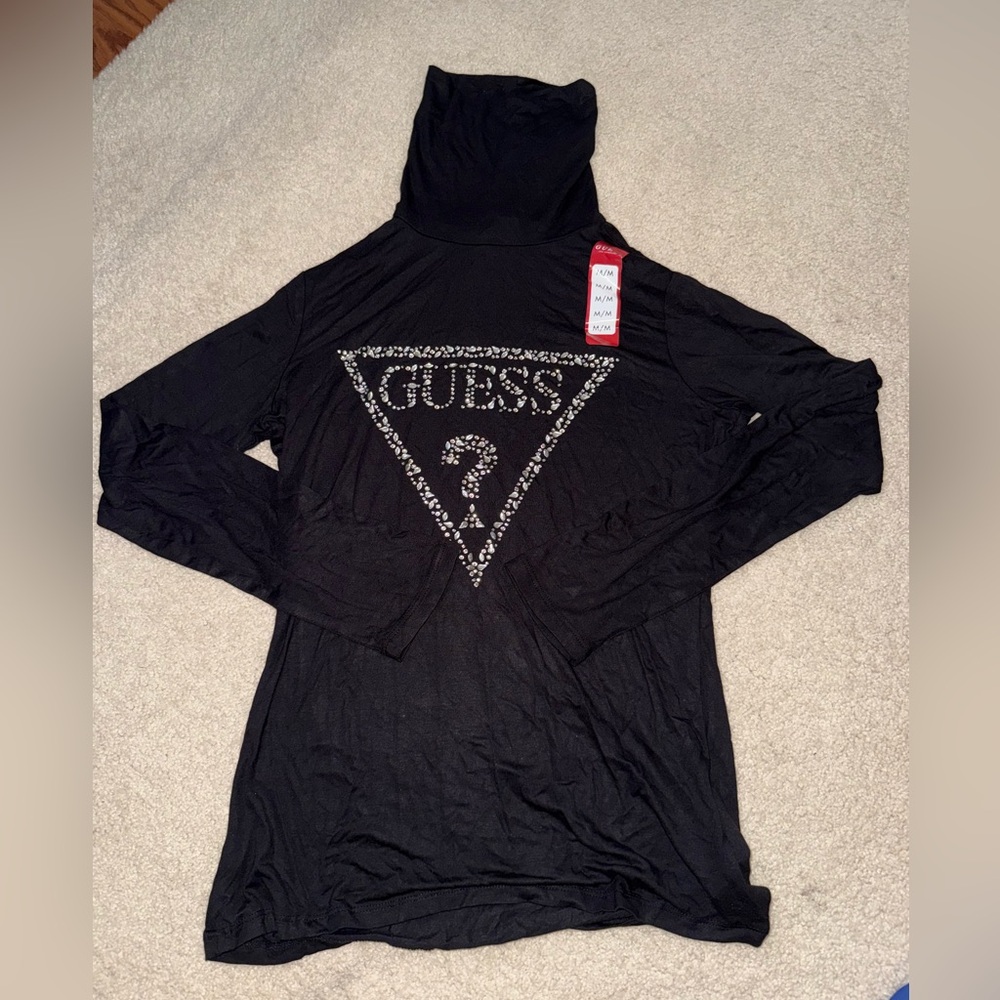 Guess Long Sleeve Turtleneck Top